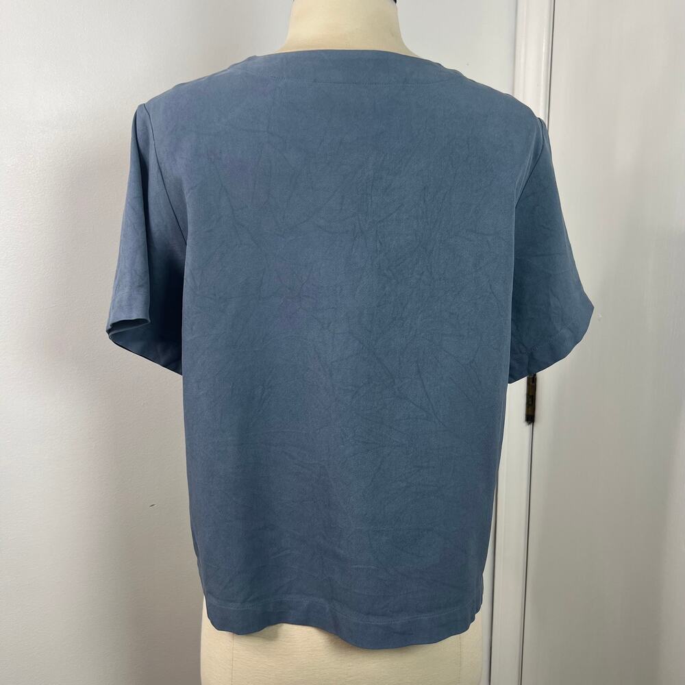 ORVIS Women's 100% Silk Short Sleeve Button Down Shirt Classic Minimalist Size M - Picture 8 of 13